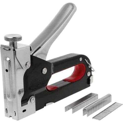 3-in-1 Manual Heavy Duty Hand Nail Gun Stapler Tracker Kit With 300pc Staples For Carpentry Furniture Woodworking Tacker Tools