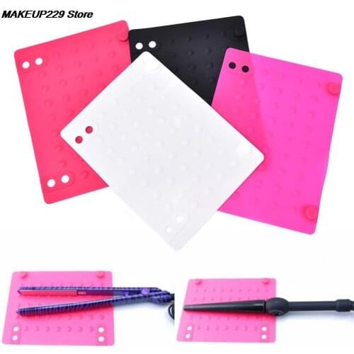 Silicone Heat Resistant Mat For Hair Straightener Curling Iron Pad Hair Styling Adapter Salon Styling Straightener Tool