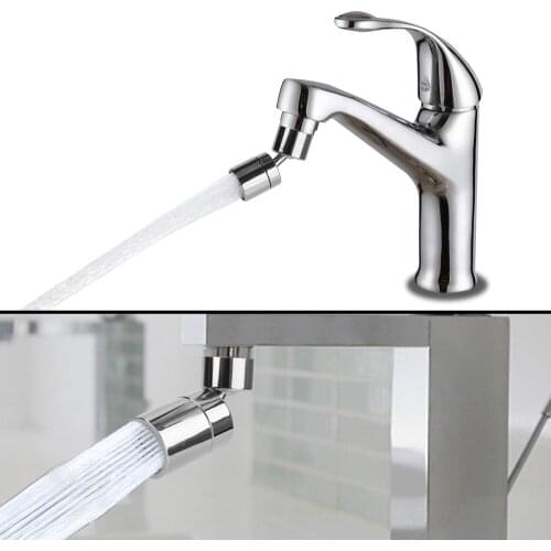 Kitchen Faucet Bath Faucet Splash-Proof Swivel Universal Faucet Nozzle Faucet 720°Rotation Water Saving Stainless Steel