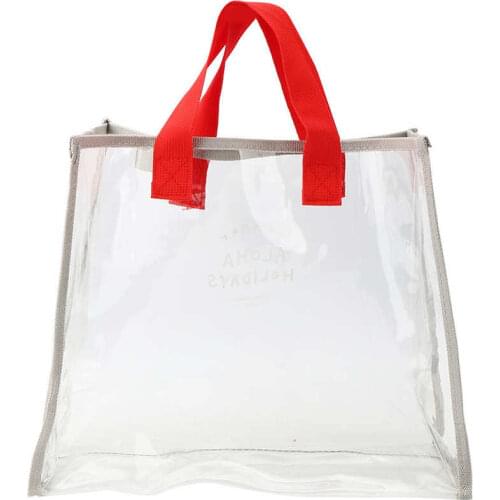 Outdoor Waterproof Bag Transparent PVC Handbag Outdoor Beach Bag Portable Swimming Clothes Storage Packet Shoulder Bag