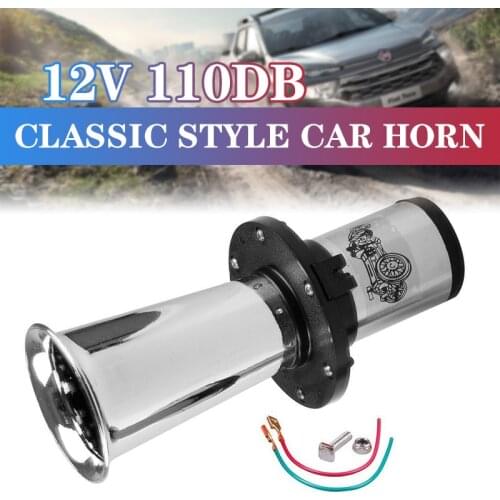 12V 110dB Antique Vintage Old Style Vintage Air Horn Chrome AHHOOOGAH Multi-tone & Claxon Horns For Car Truck