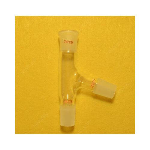 24/29,Three way adapter,75 bend,distillation head,GG17,borosilicate glass