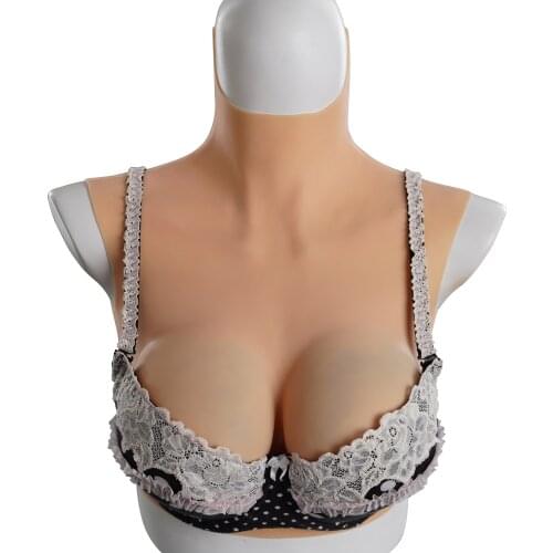2G Upgrade BCD High Collar Neck Fake Artificial Boob Realistic Silicone Breast Forms Crossdresser Shemale Transgender Drag Queen