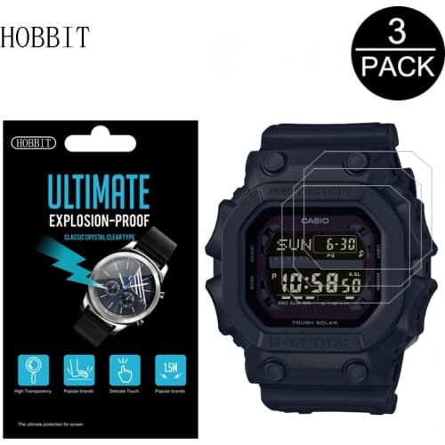 3Pcs For Casio GX-56BB Watch Full Coverage Screen Protector for GX-56BB GX56BB Watch HD Clear Anti-Bubble Anti-Scratch