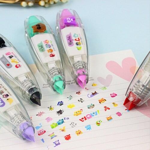 4PCS/Lot Cute Black Cat Correction Tape Single-sided Adhesive Paper Tape Used For Scrapbooking Decoration DIY Correction Tape