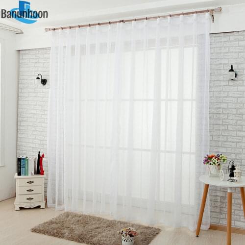 White Curtains All-match Screens Sheer Curtains For Living Room Tulle Modern Voile For Bedroom Window Balcony Yarn Decor