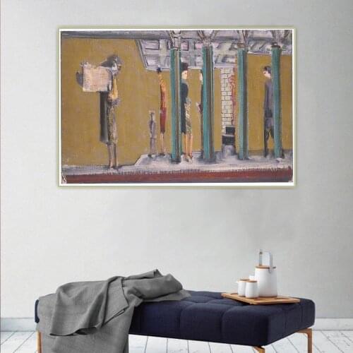 Citon Mark Rothko《Untitled (Subway)》Canvas Oil Painting Abstract Artwork Poster Decorative Picture Wall Decor Home Decoration