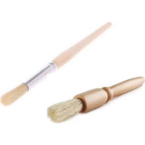 Wooden Coffee Brush, Grinder Cleaning Brush, Pig Bristle Brush for Painting Coffee Cleaning Brush