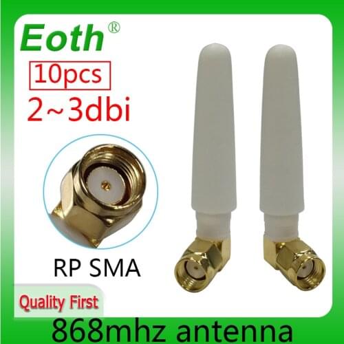 10pcs 868MHz 915MHz antenna 3bdi RP-SMA Connector GSM antena 868 MHz 915 MHz antenne white small size antennas for Lorawan