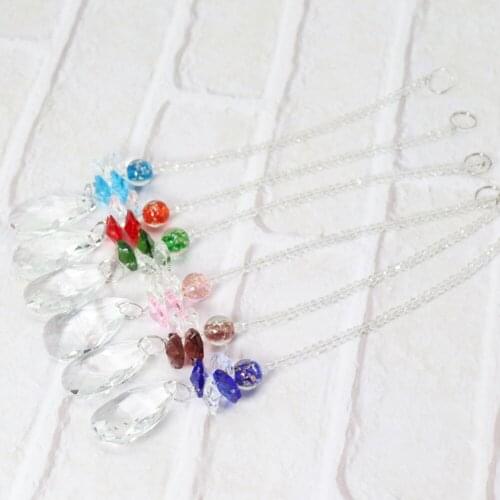Crystal Window Wind Chimes Rainbow Chaser Prisms Chandelier Hanging Wind Pendant Witch Glass Window Sunshade