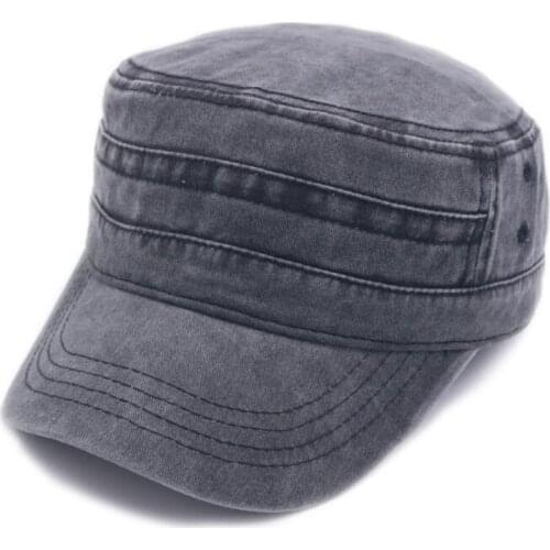New Washed Denim Cotton Cap For Men Top Flat Hat Outdoor Casual Dad Hats Adjustable Women Baseball Caps Male