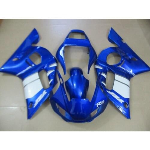 Motorcycle Fairing kit for YAMAHA YZFR6 98 99 00 01 02 YZF R6 1998 2000 2002 YZF600 Blue white ABS Fairings Set+7gifts YX36