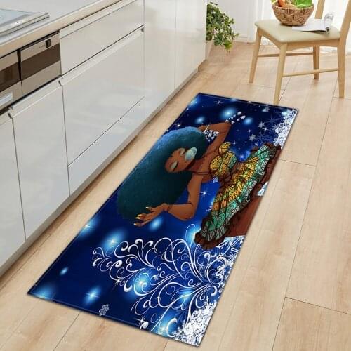 Girl Pattern Kitchen Mat Entrance Doormat Living Room Bedroom Hallway Floor Carpet Bathroom Anti-Slip Water Absorption Rug