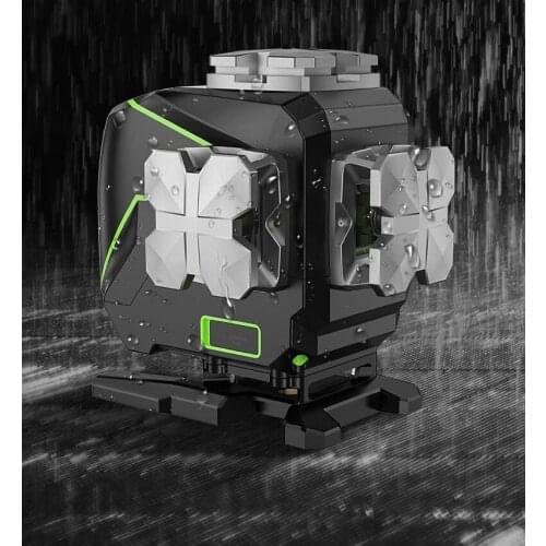 S04CG 16 lines 4D Cross Line Laser Level Bluetooth & Remote Control Functions Green Beam Lines With Hard Carry Case
