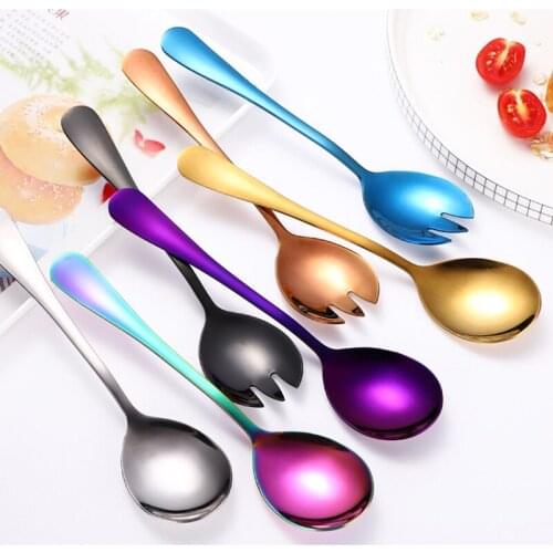 Highly Quality Stainless Steel Thickening Salad Spoon Fork Dessert Spoon Fork Coffee Spoon Kitchen Dinner Tableware