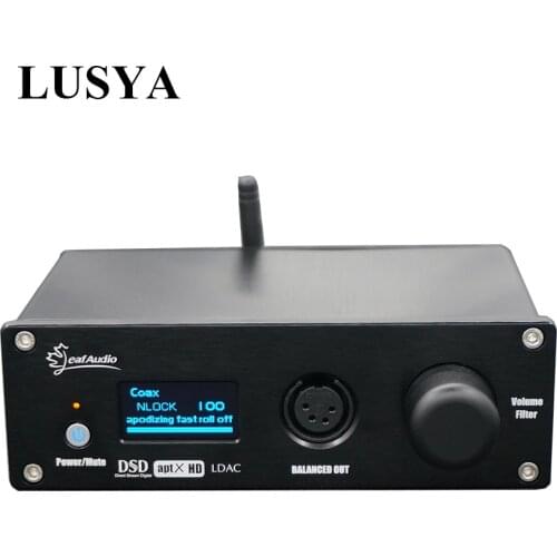 LUSYA LDAC Csr8675 Bluetooth 5.0 Dual ES9038Q2M Fully Balanced Headphone Amp XMOS XU208 DAC Audio Decoder DSD512 T0488