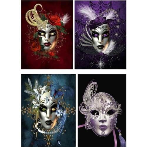 Mask beauty Diamond Embroidery abstract mask 5D DIY Diamond Painting full square/round Diamond Mosaic living room decor
