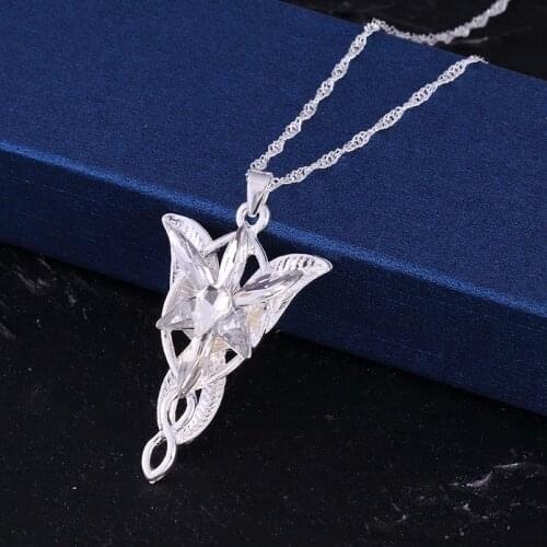 The Lord Necklace of Arwen Evenstar Pendent Necklace Evening Star Pendant Necklace Crystal Star Pendant Necklace Women Jewelry