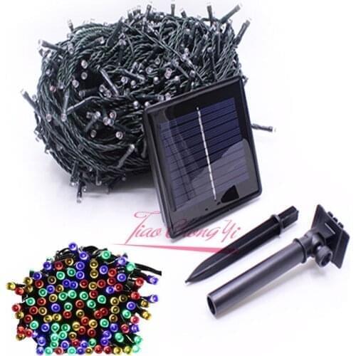 2020New 52M 500LED Warm white RGB Cool white LED Solar String Lights Ambiance lighting Patio Lawn lamp