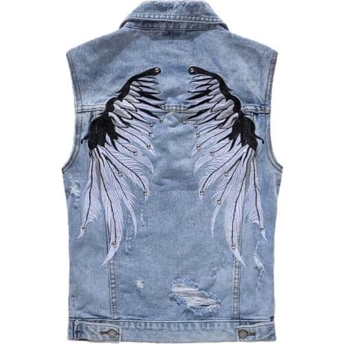 New Fashion Embroidered Rivet Casual Vest Mens Streetwear Korean Slim Waistcoat Sleeveless Jacket Male Clothing Plus Size 5XL