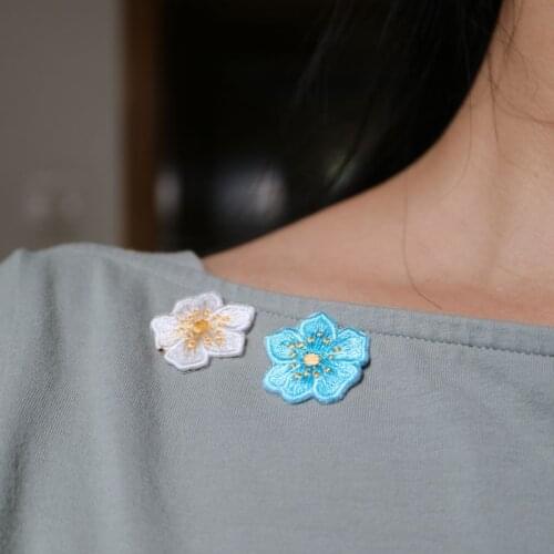 7pcs/set Fashion iron on cute flowers patches for clothing embroidery ironing appliques parche DIY handmade clothes accessories