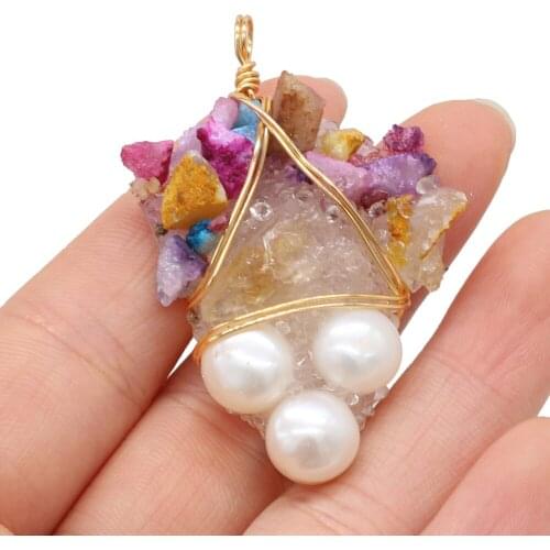 New Style Natural Freshwater Pearl Irregular Winding Pendant For Jewelry Making DIY Necklace Bracelet Accessory