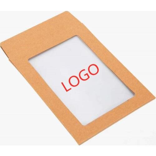 Transparent Paper Bag Open Window Envelope Bag A6 File Bag File Bag Packing Bag Socks Jewelry Storage Custom Logo