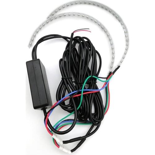 RGB LED Demon Eyes Halo Ring Projector Lens Headlight Retrofit Bluetooth Control