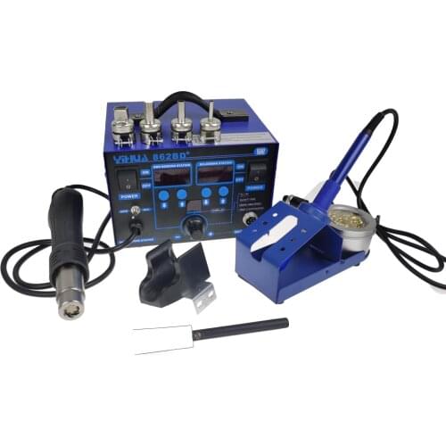 High-power disassembly welding table YIHUA862BD+ two-in-one digital display anti-static air gun table hot air welding table