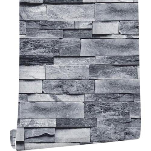 3D Waterproof Grey Brick Wall Stickers Living Room Kitchen Bedroom Decor Self-Adhesive Wallpaper Furniture Renovation Stickers