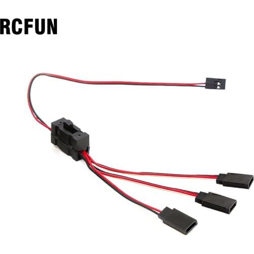 Y line with switch One for three Switch line Oil car tram Channel extension line Light line For TRX4 Crawler RC JR to JST S91