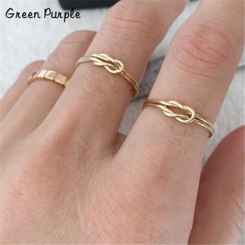 Knot Rings Gold Ladies Ring Mujer Bohemia Bague Femme Minimalism Anelli Aneis Gold Rings for Women Anillos Jewelry