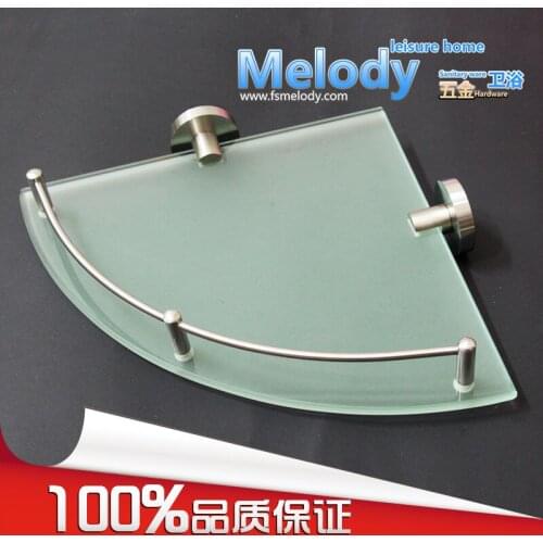 10-year warranty Me-BS001 Tempered glass & Brass Bathroom accessories Shelves glass shelf bracket