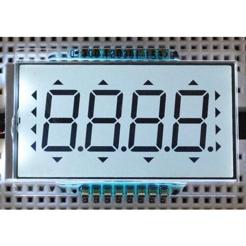 16PIN TN Positive 4-Digits Segment LCD Panel White Backlight 3V