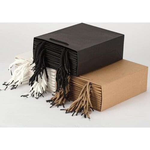 20pcs/lot White Black High Quality Simple Paper Gift Bag Kraft Paper Candy Box Wedding Birthday Party Gift Package
