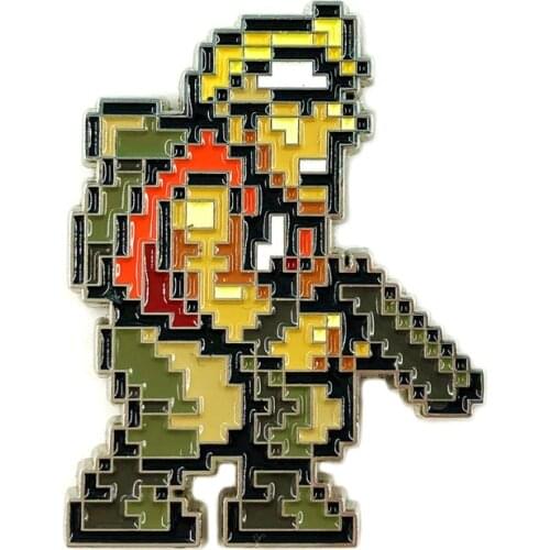 Game Lovers Accessories Metal Slug Marco Rossi Pixel Style Cute Cartoon Metal Alloy Enamel Clothes Coats Lapel Badge Brooch Pin
