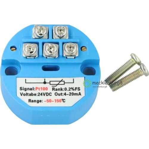 RTD PT100 Temperature Sensor transmitter DC 24 V -50-150 ° C range Temperature Sensor s isolated detector module 4-20MA DC 24