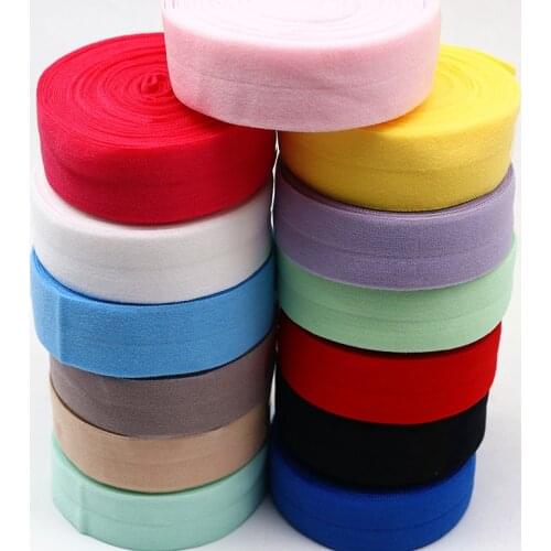 5m Color Edging Elastic Band High Elasticity Double Fold Rubber Band Home Lace Decoration Sewing Belt Clothing Accessories 2CM