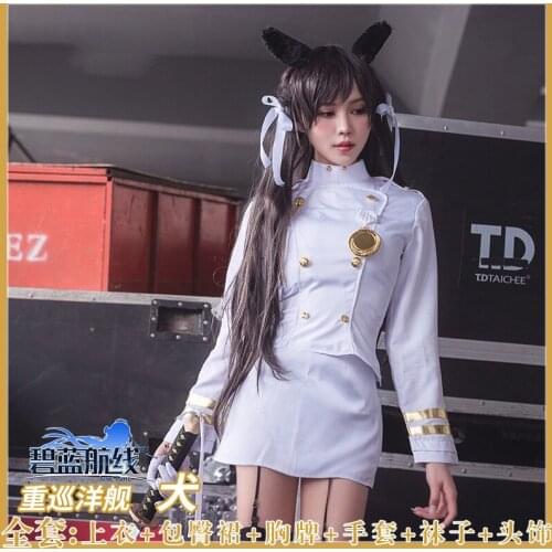 Anime Game Azur Lane IJN Atago Cosplay Costume Uniform Men Women Lolita Shirt Coat Skirt Suit Halloween Carnival Party Sets
