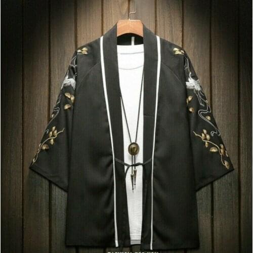 Chinese style Chinese embroidery seven-quarter sleeve jacket summer new mens national trendy brand sun protection clothing