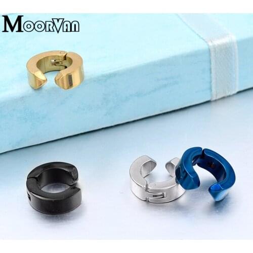 Fashion Stainless Steel Clip Earrings For Men 2021 New Style Cool Rock Women Ears Jewelry