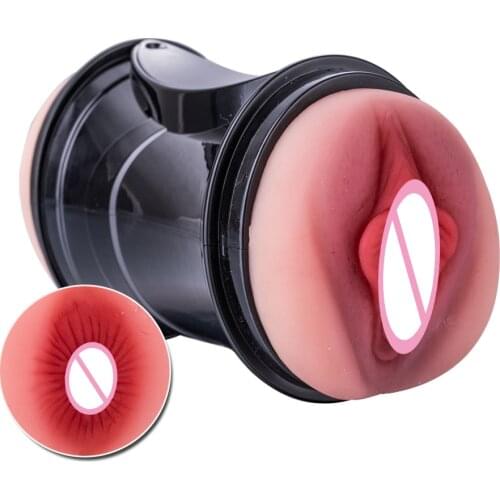 Male Masturbators Cup Double-end Realistic Butterflies Real Vagina Anus Butt Anal Pocket Pussy Stroker Adult Sex Toys For Men