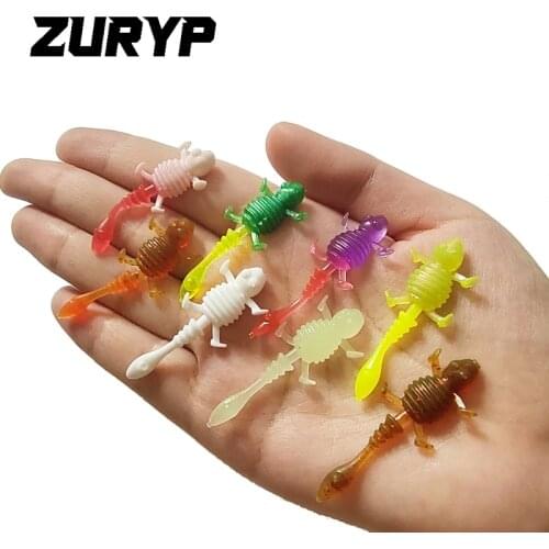 New 10pcs Mini Soft Bait Fishing Lure Set 4.7cm1g Gecko Soft lure Worm Fishing Lures Simulation Swimbait insect fishbait tackle