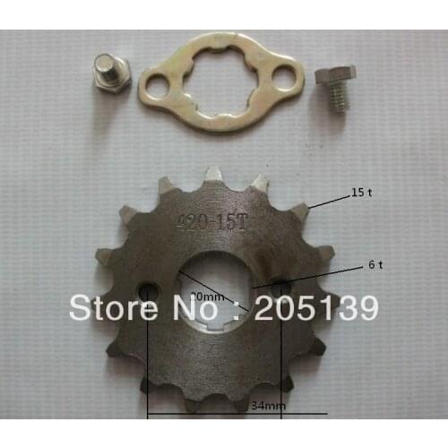 Dirt bike pitbike 15 tooth 20MM FRONT ENGINES sprocket FOR 420 CHAIN motorcycle moto pit bike ATV parts