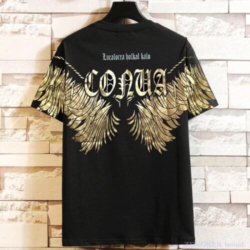 New spring and summer plus size mens fat brother 160 kg fat shirt round neck short-sleeved t-shirt plus fat to increase 9xl