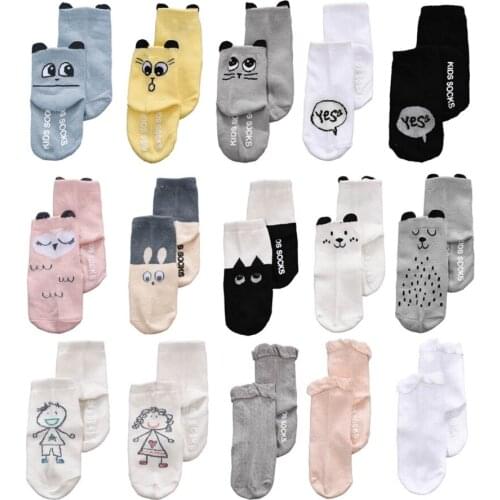 0-2 Years Infant Baby Socks Boy Girl Cotton Socks Floor Anti Slip Cartoon Animal Cute Pattern Newborn Socks SK114