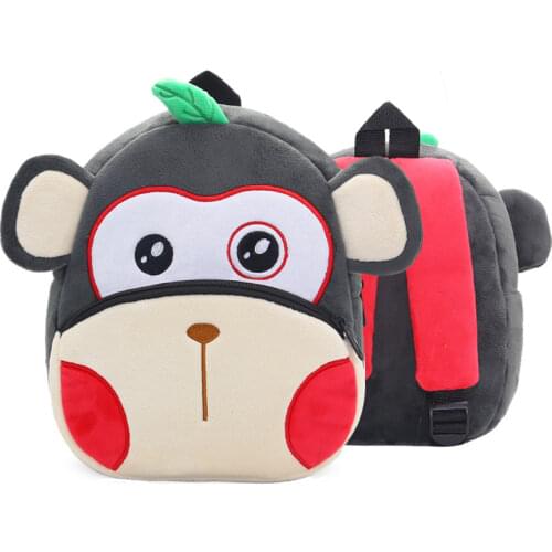 Monkey Plush Stuffed Animals Backpack Kids Girls Shopping Bag Schoolbag For 2-4 Years