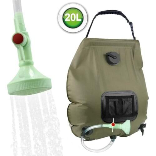20L Outdoor Solar Heat Gathering Shower Bag Portable Camp Water Bag Camping Supplies