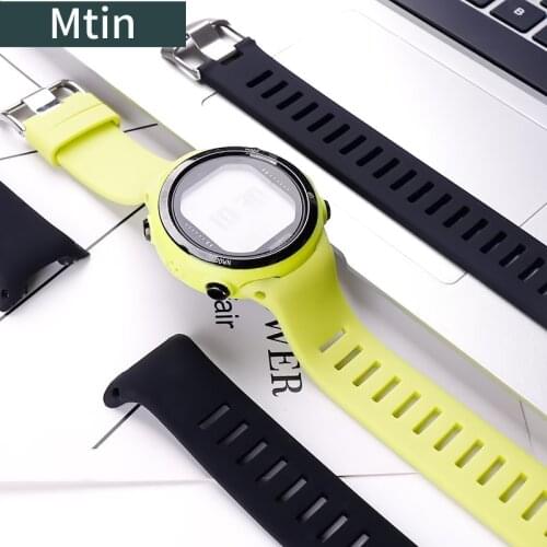 Outdoor sports silicone strap mens pin buckle watch accessories for Suunto D4 D4i Novo Dive wristband ladies Watchbands
