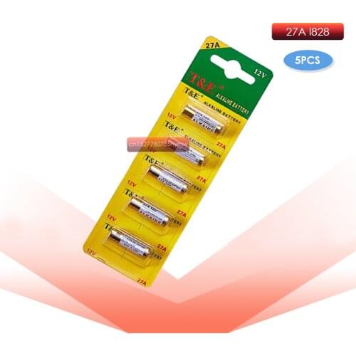 5pcs 12V 27A Alkaine Batteries G27A MN27 MS27 GP27A A27 L828 V27GA ALK27A A27BP K27A VR27 R27A For Doorbell alarm remote control